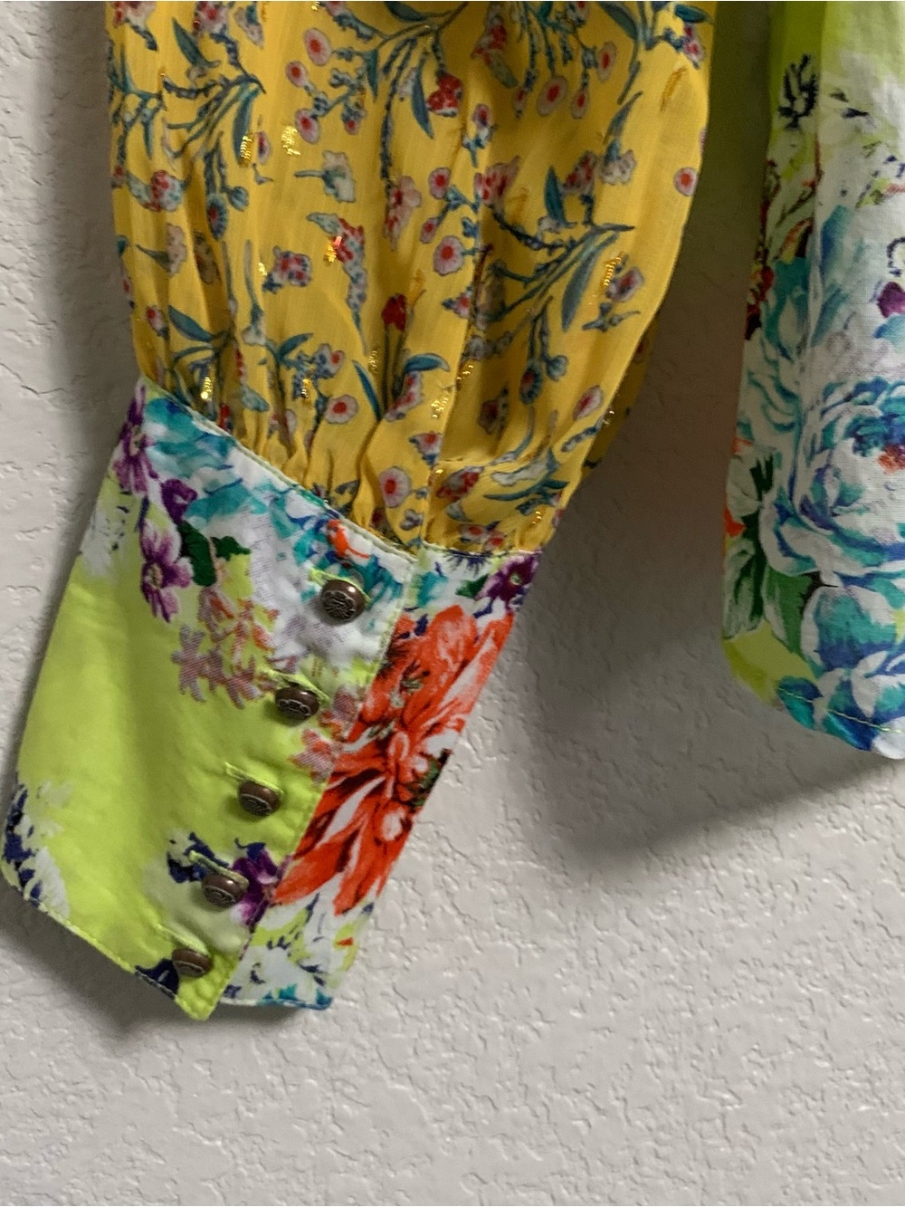 Aratta Silent Journey Shirt Top Blouse Womens M Floral Sheer Lightweight Boho - Picture 11 of 16